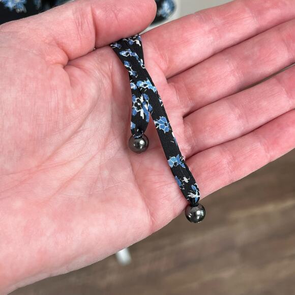 Veronica Beard Violet Silk Blend Ruched Floral Tie Mini Skirt Black 6/Small NWOT - Picture 12 of 15